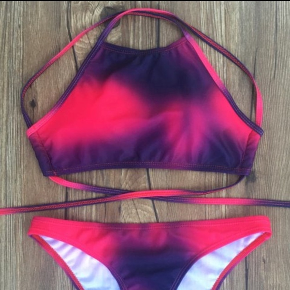 Tye dye baiting suit (pink/navy)